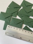 50 szt miniaturowe koperty ZIELONE mini 3x4,3 cm scrapbooking lapbook