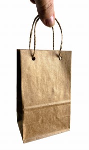 10 szt małe Torebki papierowe prezentowe ekologiczne do biżuterii mini 12x8x5 cm 