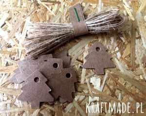 Metki jubilerskie 20 szt 2,3 cm 23 mm ekologiczne EKO  MINI malutkie choinki