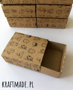 10 szt Pudełeczko 4x5x2 cm MATCHBOX jak na zapałki wysuwane EKO biżuterię mini malutkie KAWAII zwierzątka