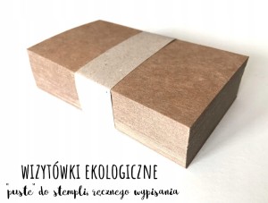 100 szt ekologiczne wizytówki do stempli metki eko 5x9 cm