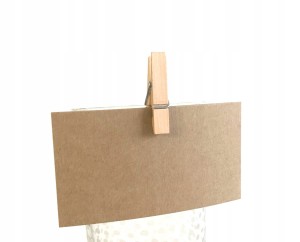 Wizytówki dla gości eko 50 szt klamerki winietki 5x9 cm