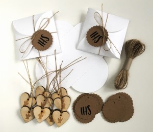 10 szt Podziękowania dla gości IHS Zawieszka Aniołek I Komunia Święta DIY