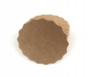 100 szt karteczki papierowe Kartoniki do stempli BEZ DZIURKI rozetki