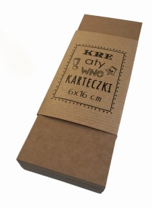 100 szt kartoniki papierowe do stempli pieczątek zakładki do książek fiszki do nauki 16x6 cm