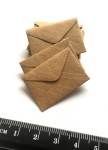25 szt miniaturowe koperty KRAFT mini 3,1x2,2 cm do scrapbooking lapbook