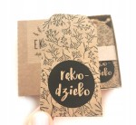 50 szt etykiety papierowe RĘKODZIEŁO zawieszki metki tagi kraft 5x9 cm